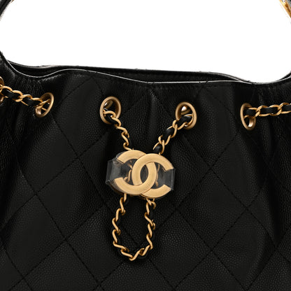 Chanel Caviar Quilted Mini Chanel 25 Handbag Black 8 of 11