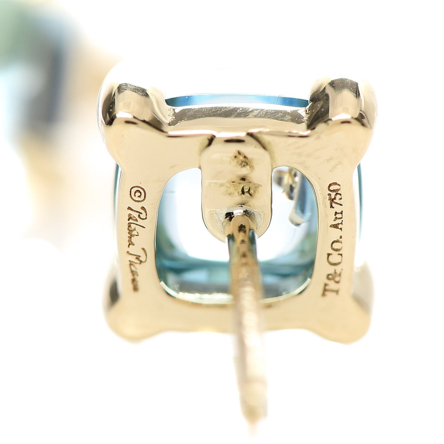 18K Yellow Gold Blue Topaz Paloma Picasso Sugar Stacks Earrings