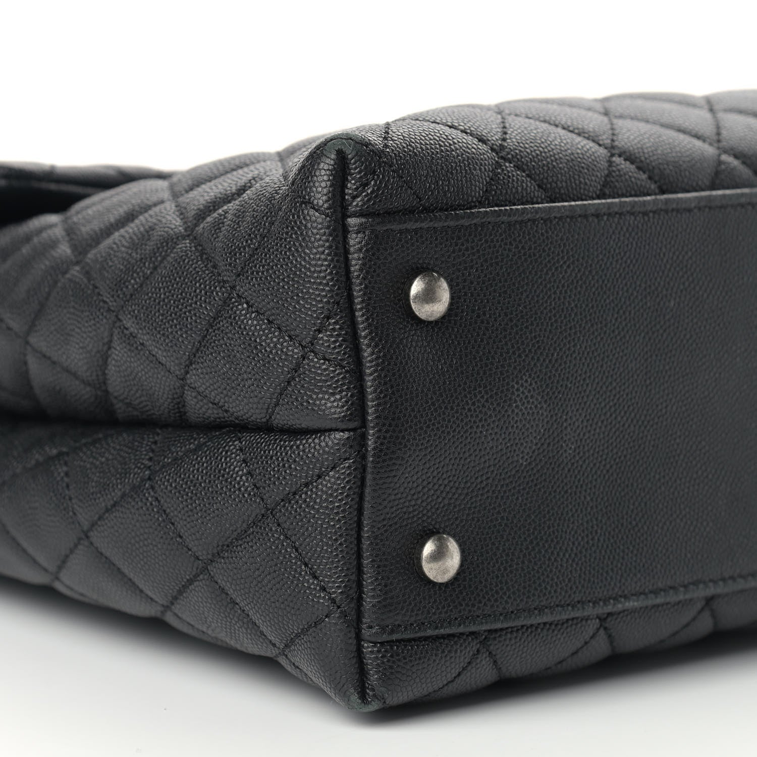 Chanel Caviar Lizard Quilted Large Coco Handle Flap Black 8 of 13