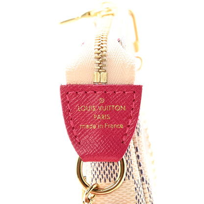 Louis Vuitton Damier Azur 2021 Christmas Animation Hollywood Mini Pochette Accessories Fuchsia 6 of 7