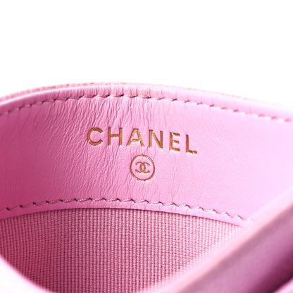 Chanel Caviar Quilted Card Holder Pink 6 of 13