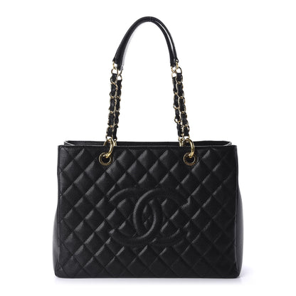 Chanel Caviar Quilted Grand Shopping Tote GST Black 1 of 10