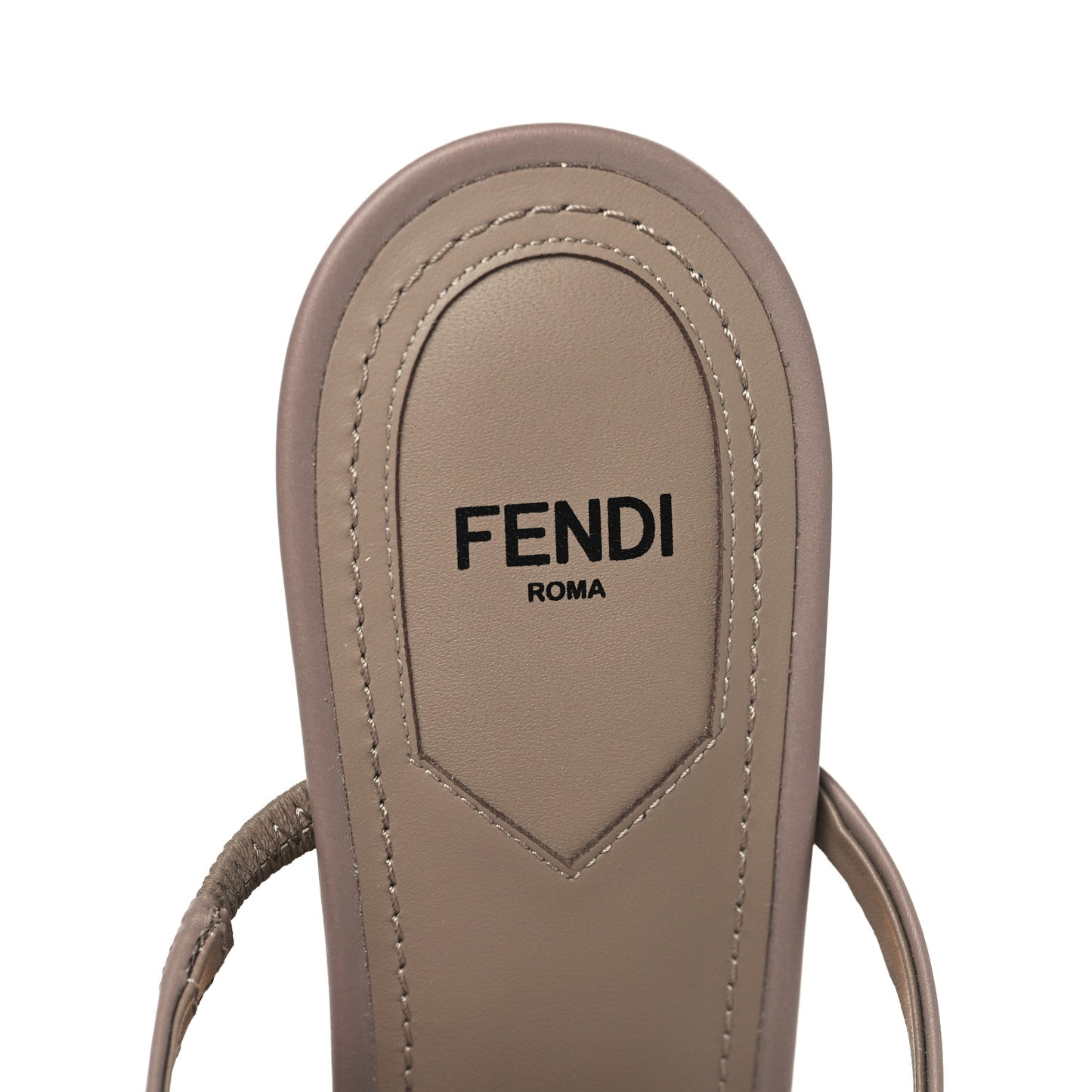 Vitello Fendi First 95mm Slide Sandals 39 Caribou