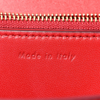 Celine Box Calfskin Medium Classic Box Flap Bag Red 6 of 9