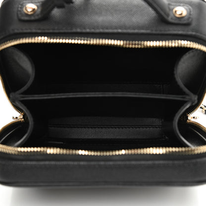 Chanel Caviar Quilted Small CC Filigree Vanity Case Black 5 of 10