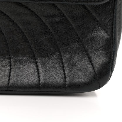 Chanel Lambskin Stitched Single Flap Black 14 of 16