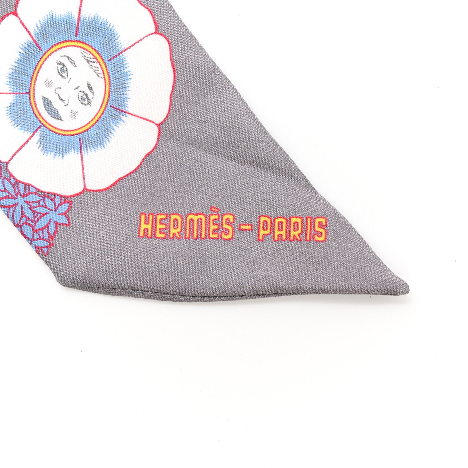Hermes Silk Dress Code Twilly Gris Jaune Vif Orange 1 of 5