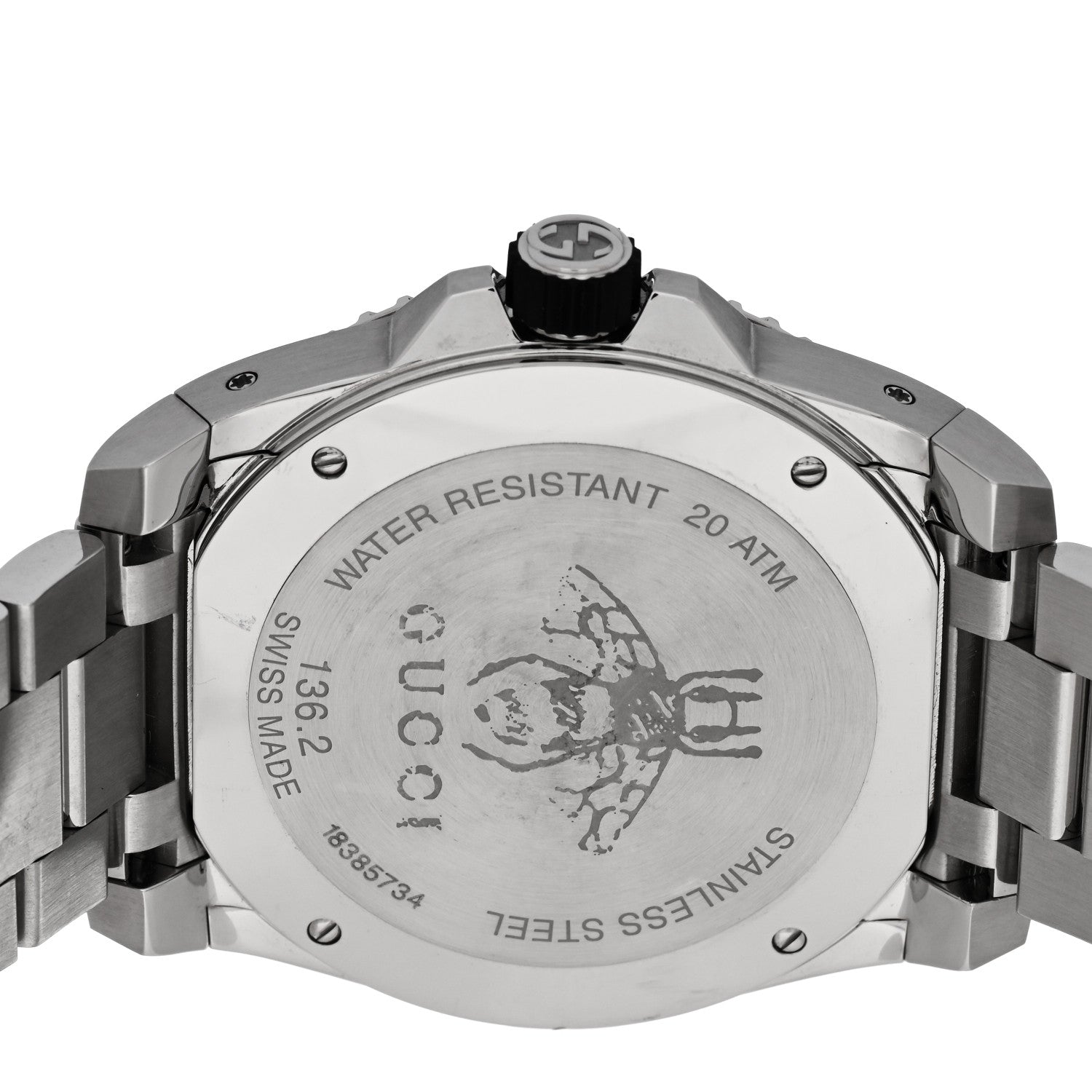 Gucci Stainless Steel 45mm Dive Quartz Watch Black 4 of 5