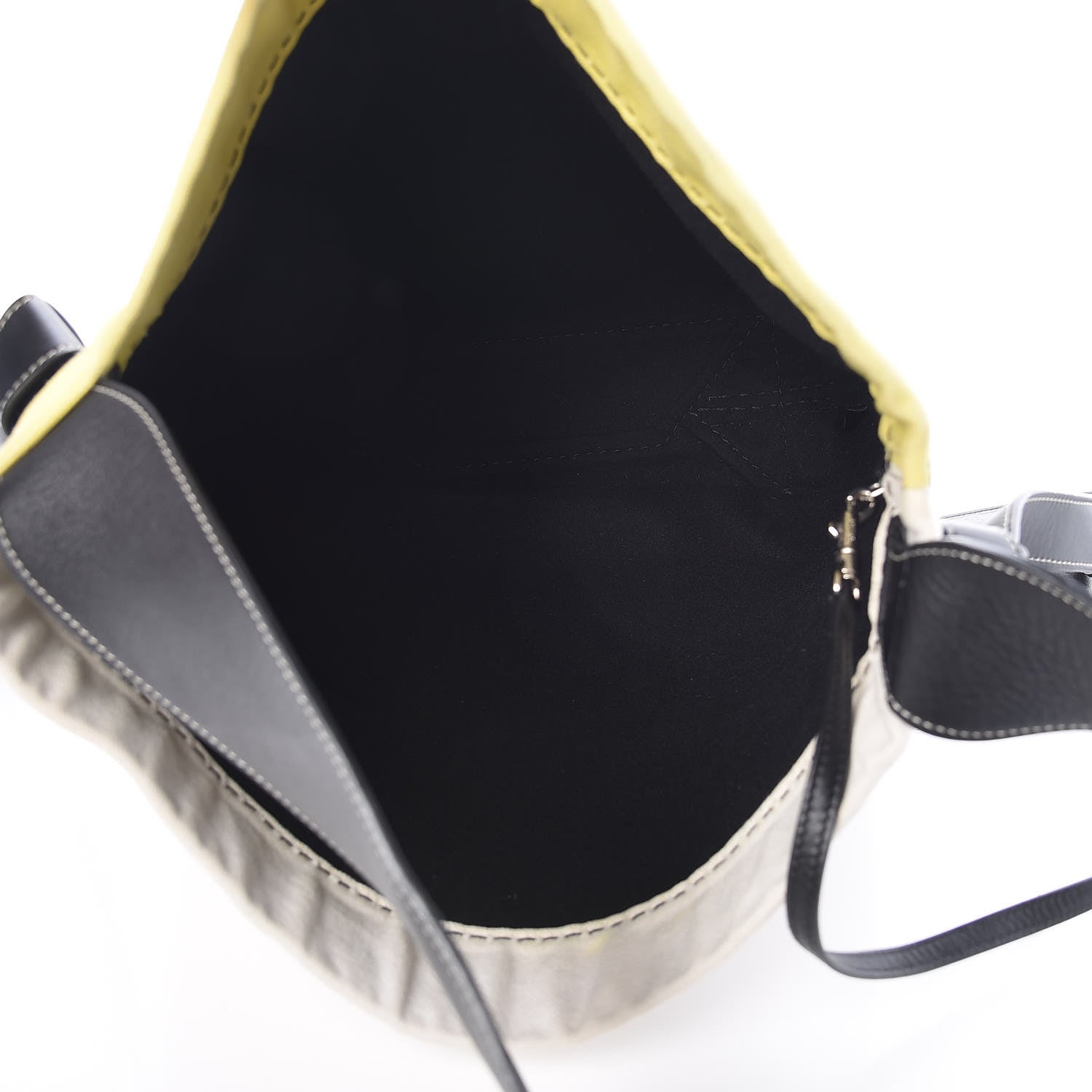 Celine Canvas Small Twisted Cabas Yellow Natural 6 of 17