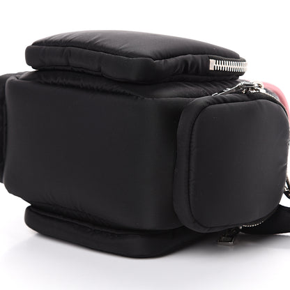 Prada Tessuto Nylon Pocket Top Handle Cargo Bag Black Pink 9 of 9