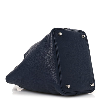 Hermes Taurillon Clemence Picotin Lock 18 PM Bleu Nuit 4 of 12