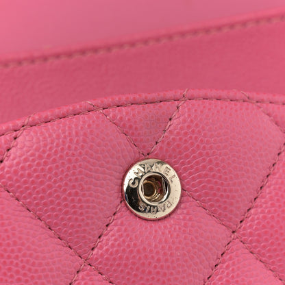 Chanel Caviar Quilted Medium Double Flap Pink 12 of 13