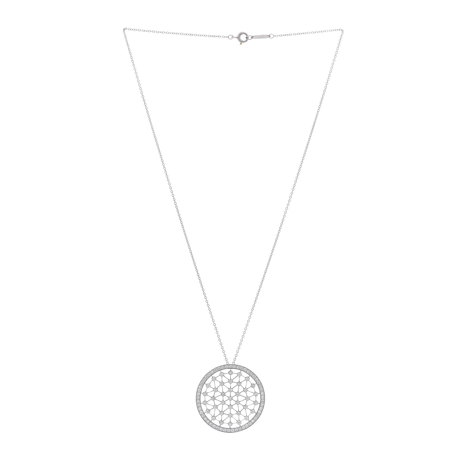 Tiffany Platinum Diamond Voile Necklace 3 of 5
