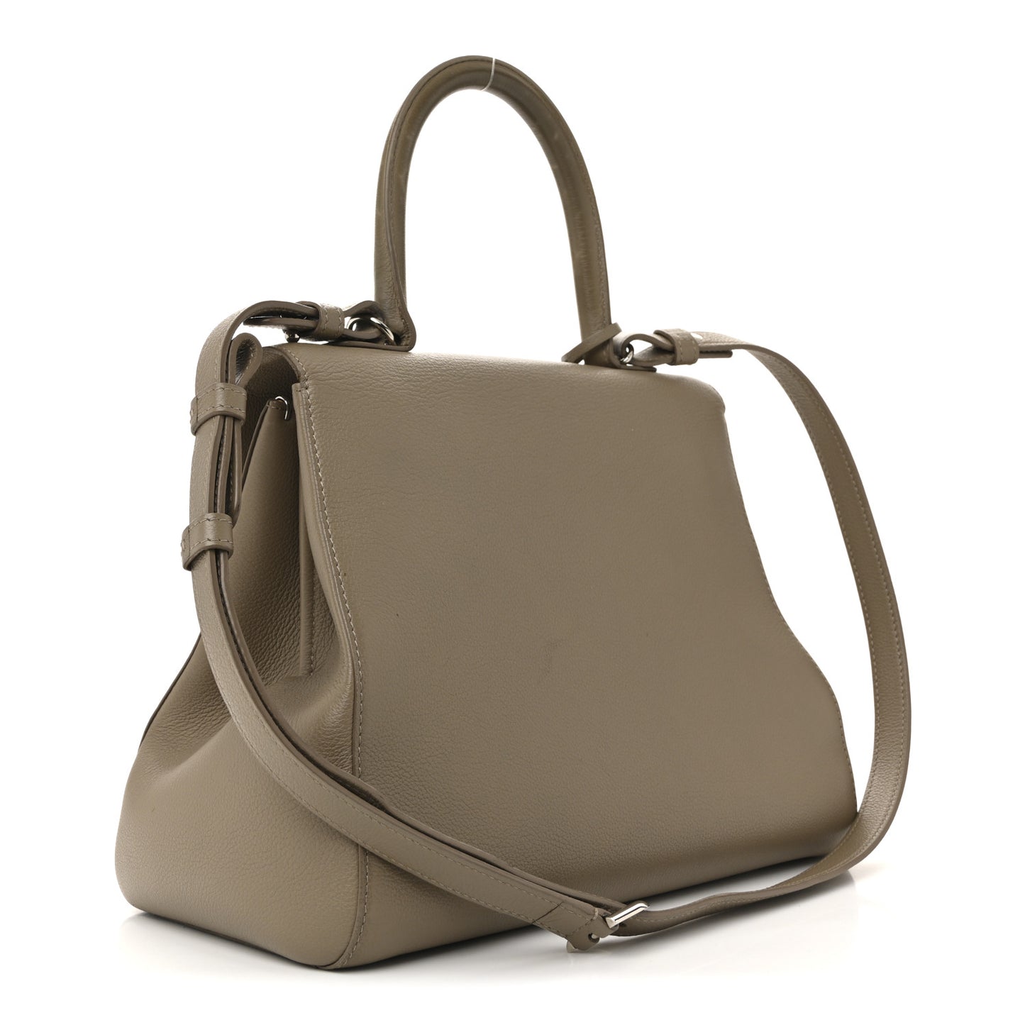 Grained Calfskin MM Brillant Satchel Taupe