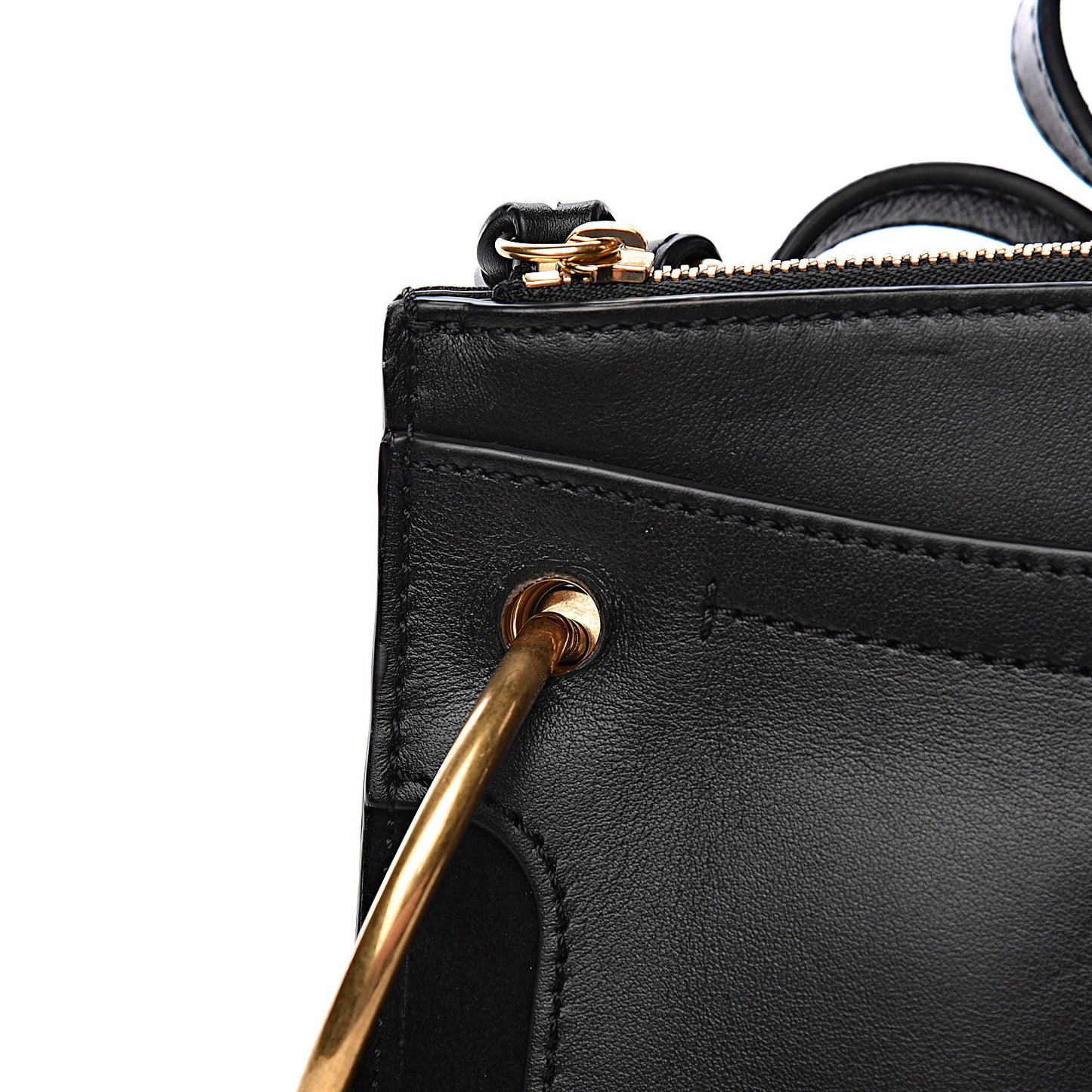 Calfskin Suede Small Roy Bag Black