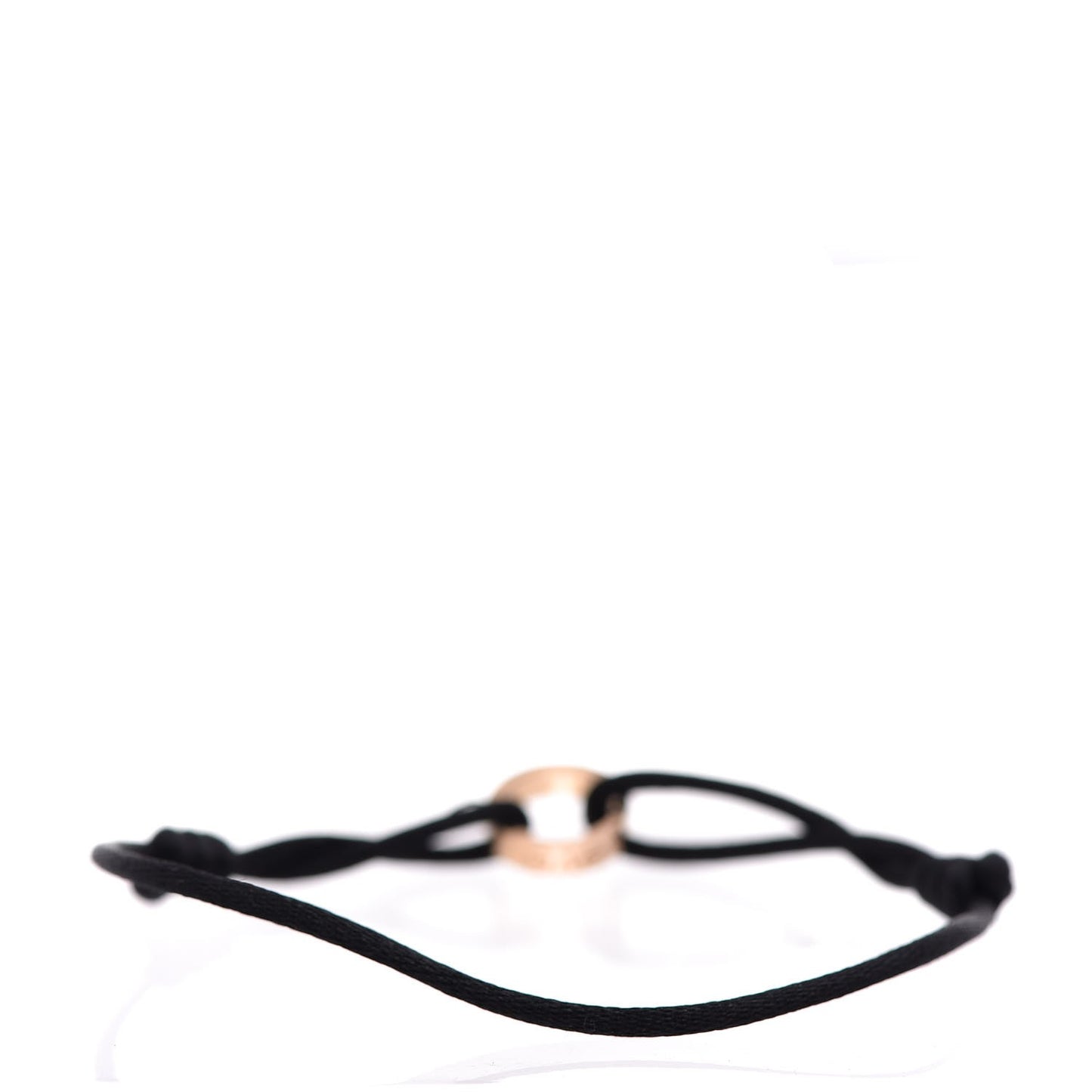 18K Pink Gold Charity LOVE Adjustable Cord Bracelet Black