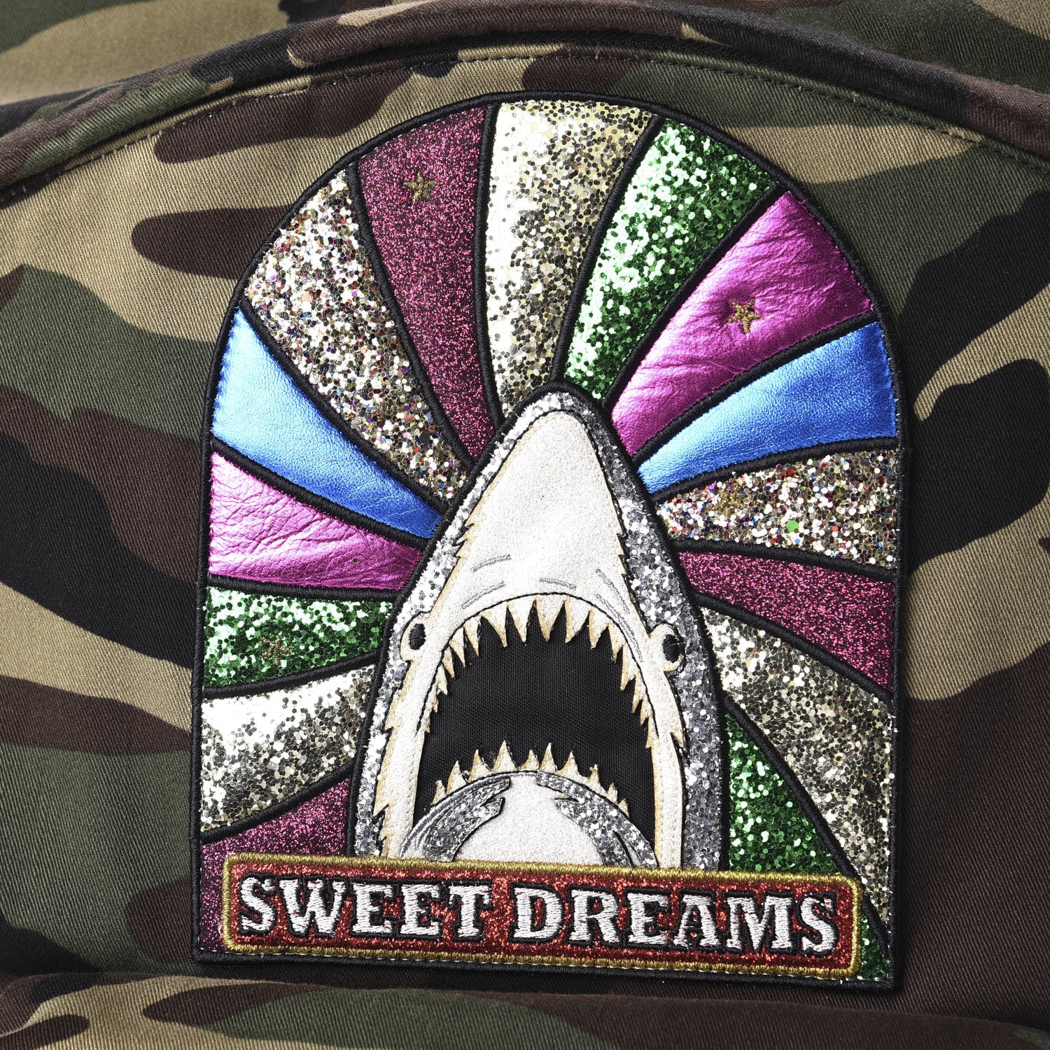 Saint Laurent Canvas Giant City Sweet Dreams Shark Backpack Camo 11 of 11