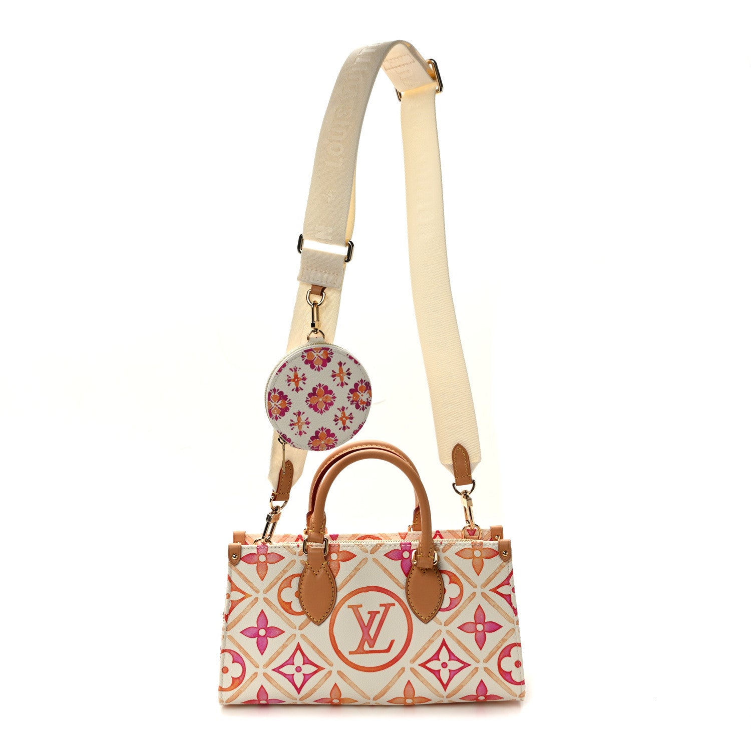 Louis Vuitton Monogram Tiles By The Pool OnTheGo East West Coral 1 of 12