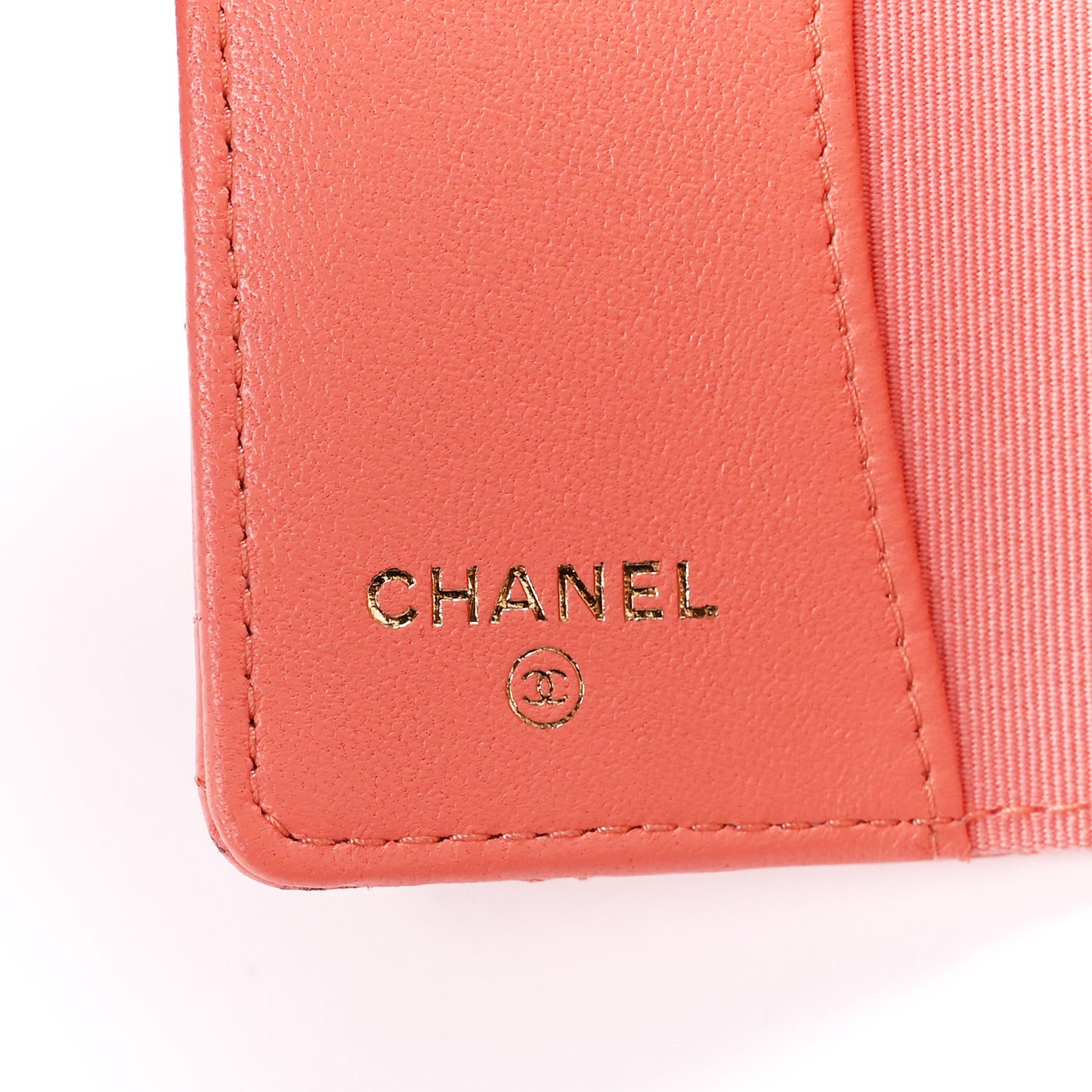 Lambskin Quilted Classic 4 Key Holder Wallet Light Orange