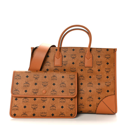 MCM Visetos Large Munich Tote Cognac 3 of 9