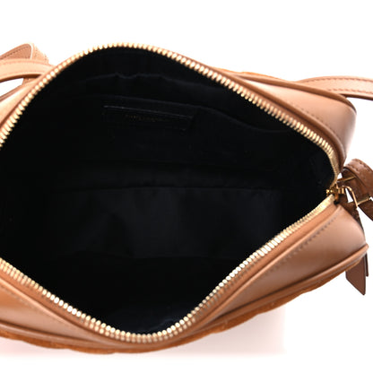 Saint Laurent Suede Matelasse Monogram Lou Camera Bag Cinnamon 5 of 10