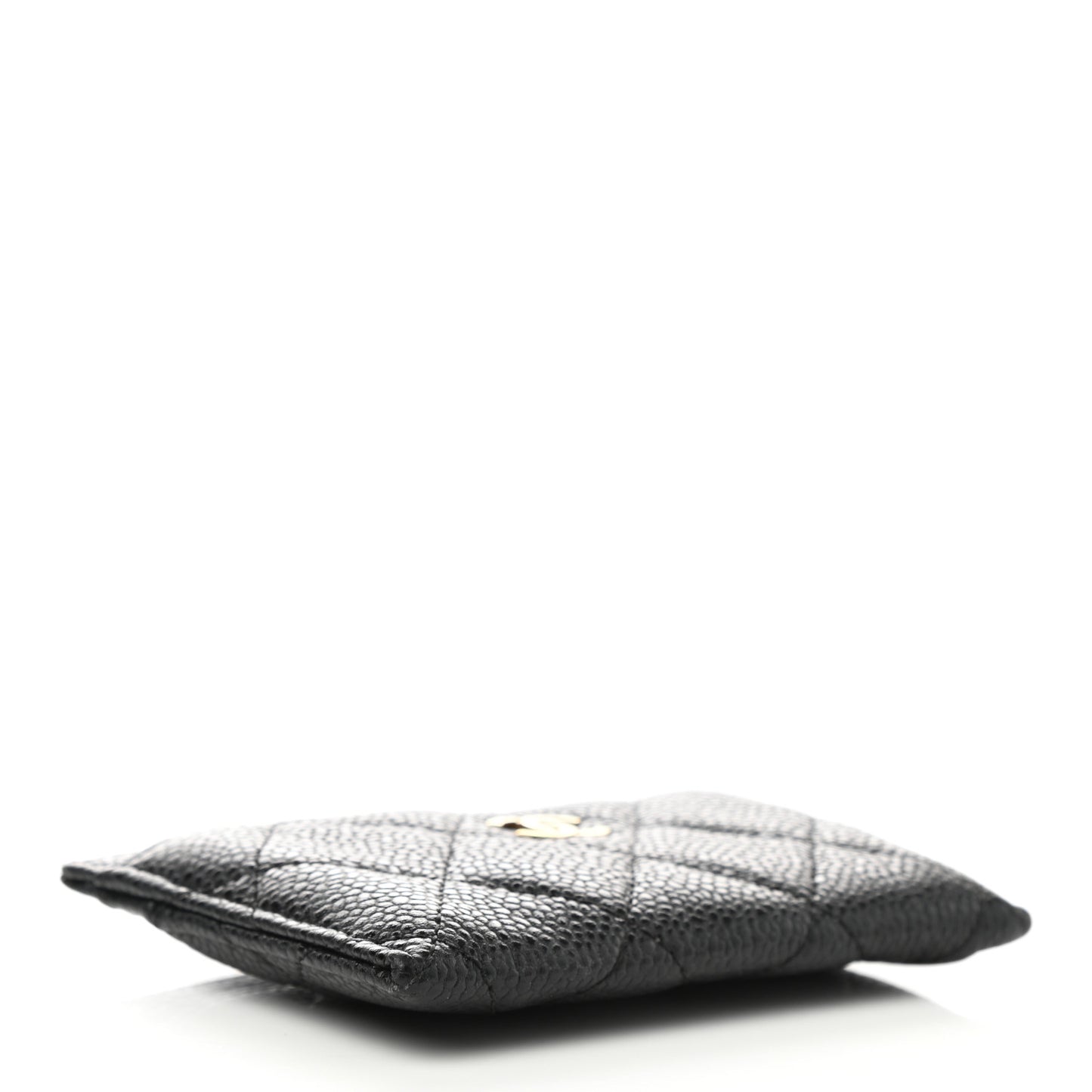 Caviar Quilted Card Holder Black
