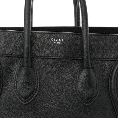 Celine Drummed Calfskin Mini Luggage Black 7 of 10