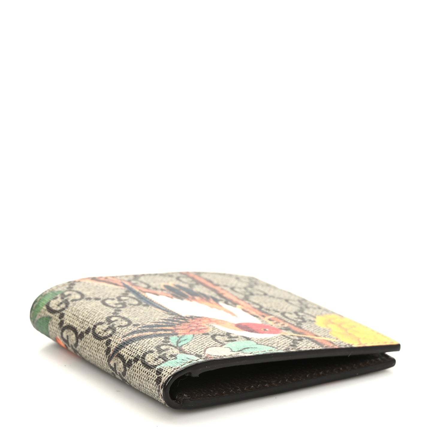 GG Supreme Monogram Tian Bi-Fold Wallet Beige Multicolor New Acero