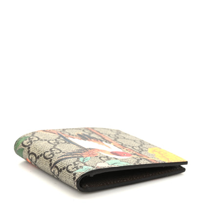 Gucci GG Supreme Monogram Tian Bi-Fold Wallet Beige Multicolor New Acero 4 of 6