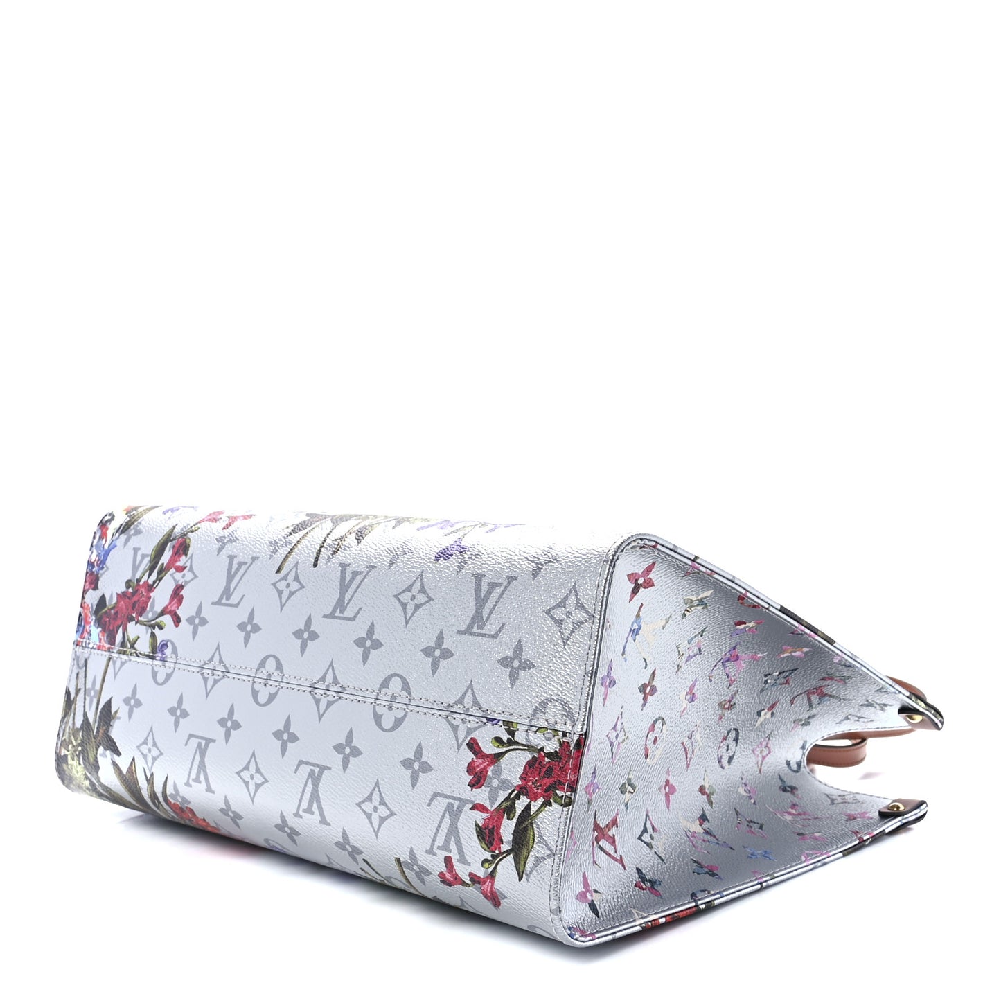 Metallic Monogram LV Garden OnTheGo MM Silver