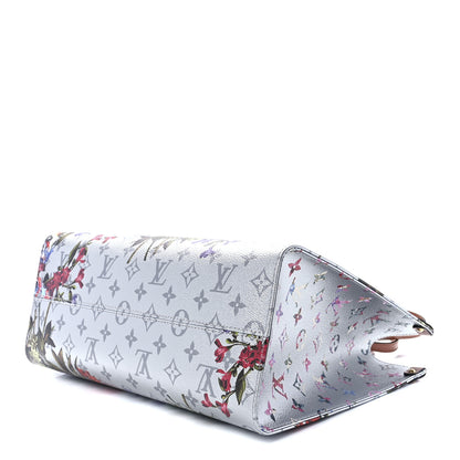 Louis Vuitton Metallic Monogram LV Garden OnTheGo MM Silver 8 of 10