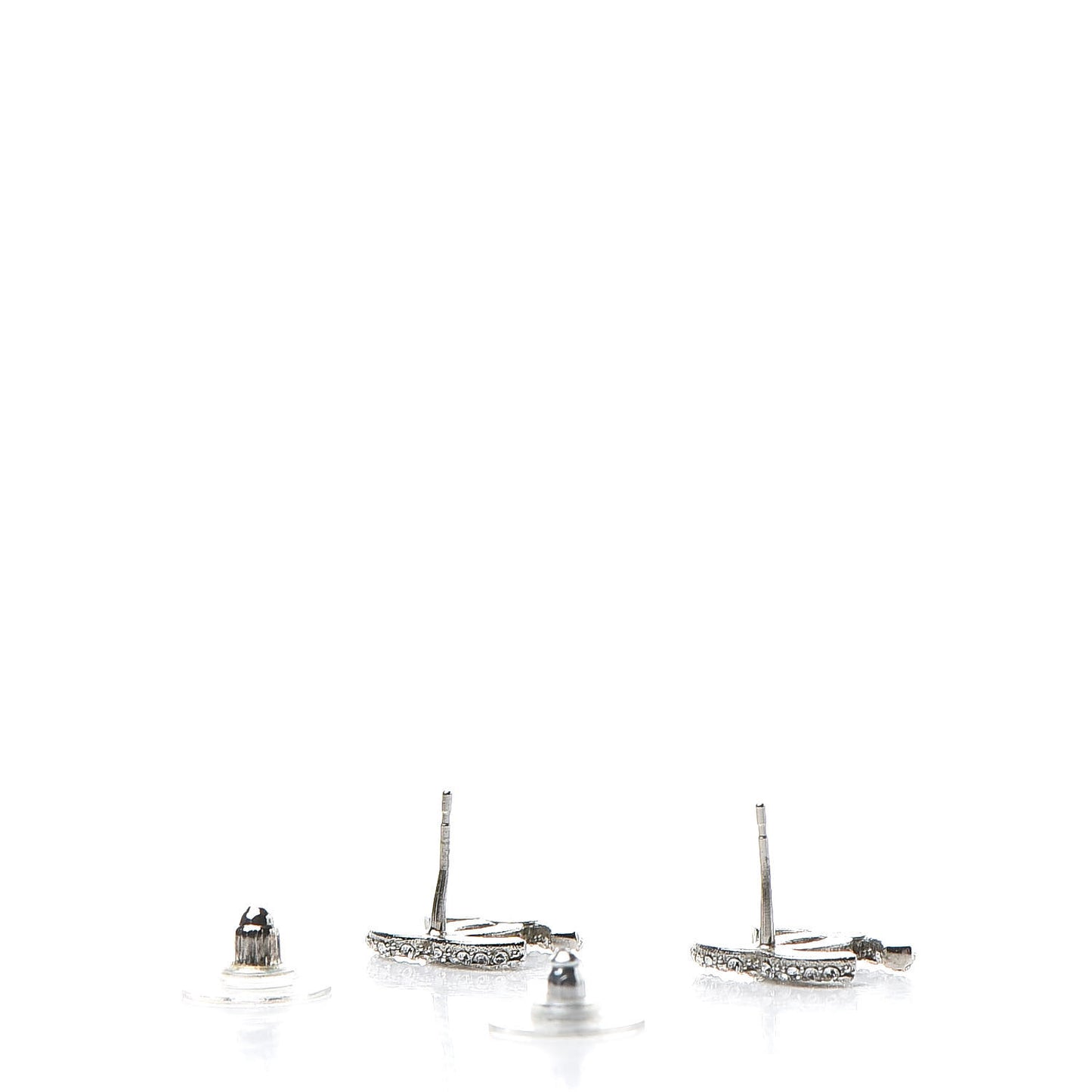 Crystal CC Earrings Silver