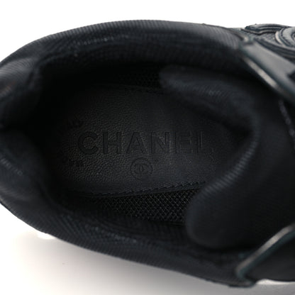 Chanel Calfskin Suede Fabric Mens Sneakers 43 Black Grey Red 7 of 8