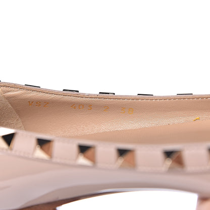 Valentino Garavani Patent Rockstud Ballerina Flats 38 Poudre 8 of 8
