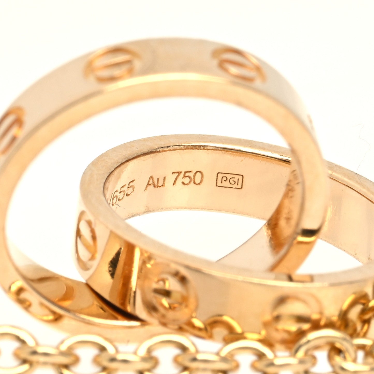 18K Yellow Gold Interlocking LOVE Necklace
