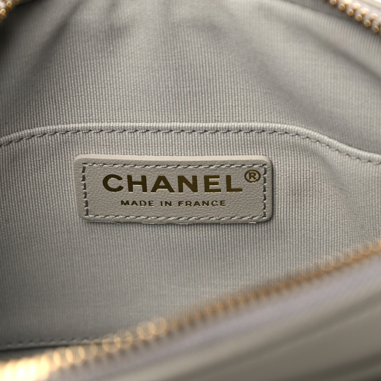 Chanel Calfskin Quilted Small Camera Case Grey 6 of 10