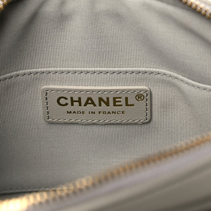 Chanel Calfskin Quilted Small Camera Case Grey 6 of 10