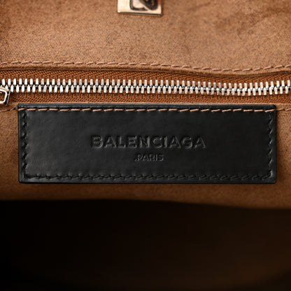 Balenciaga Calfskin Pickstitch Mini Top Handle Bucket Bag Black 6 of 11