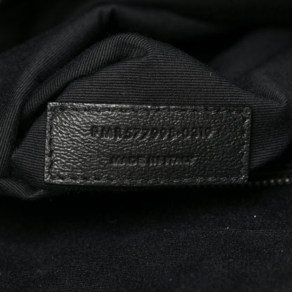 Saint Laurent Crinkled Calfskin Matelasse Monogram Niki Shoulder Bag Rouge Legion 6 of 11
