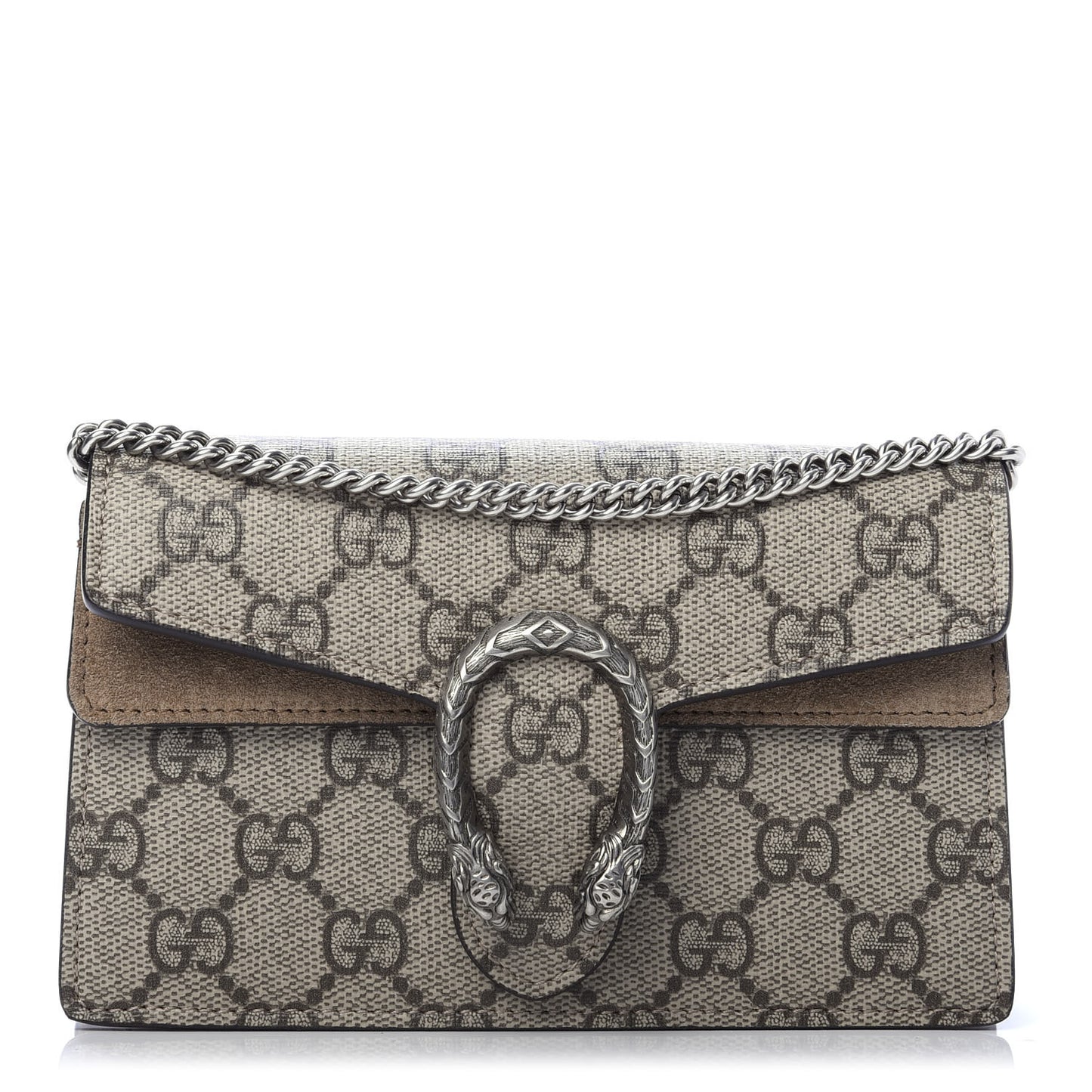 GG Supreme Monogram Super Mini Dionysus Shoulder Bag Taupe