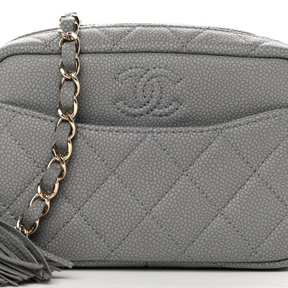 Chanel Caviar Quilted Mini Coco Tassel Camera Case Grey 8 of 12