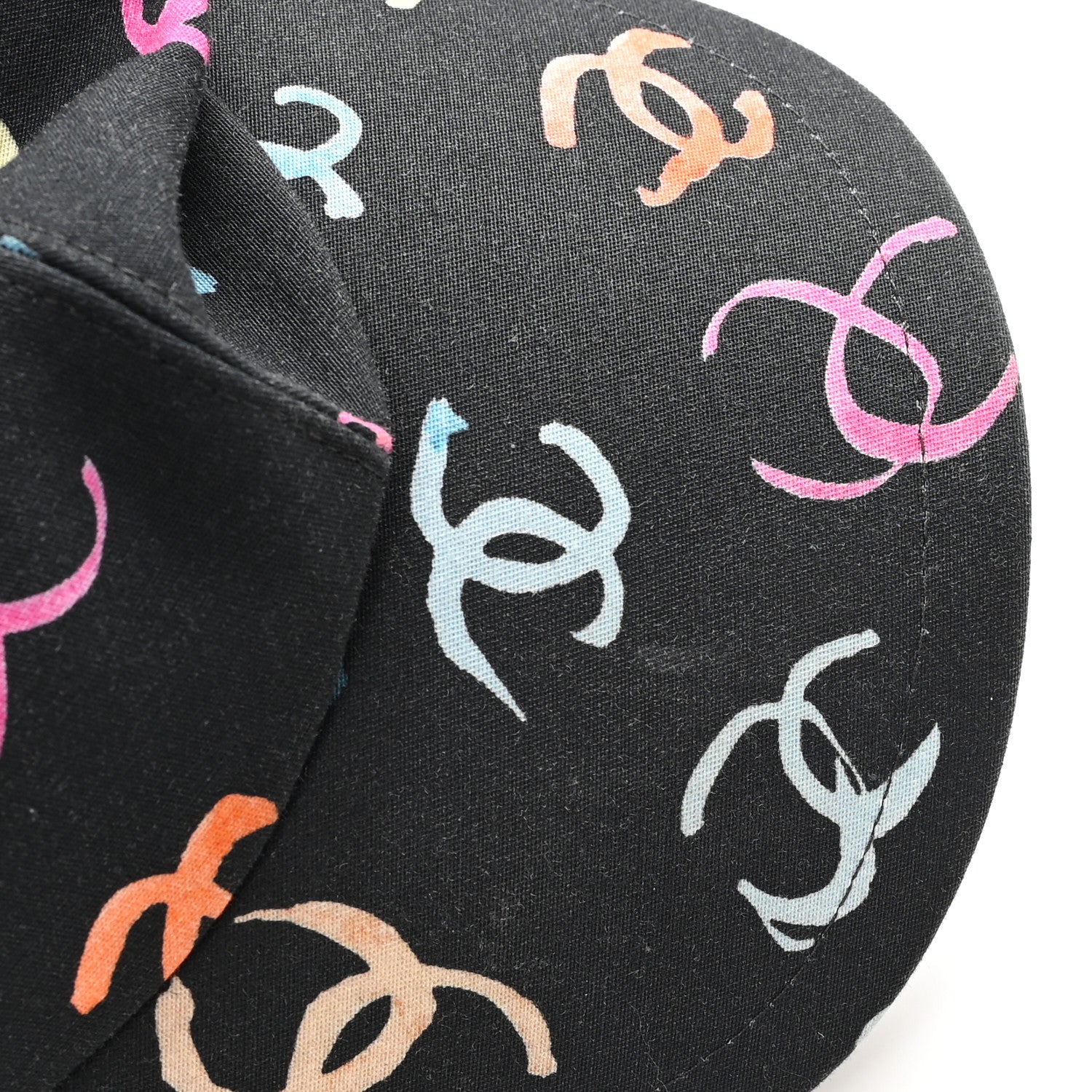 Chanel Cotton CC Cap Hat Black Multicolor 9 of 10