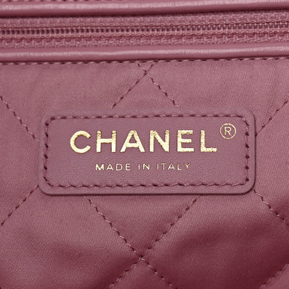 Chanel Shiny Calfskin Quilted Small Chanel 22 Dark Pink 7 of 13