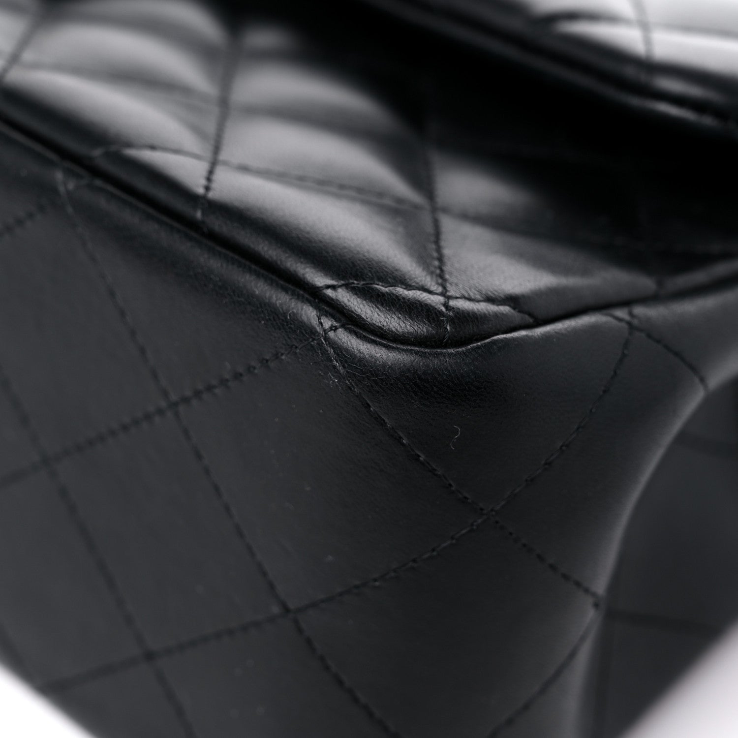 Chanel Lambskin Quilted Jumbo Double Flap Black 9 of 17