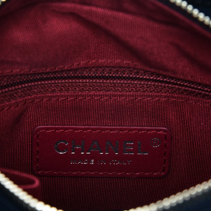 Chanel Aged Calfskin Quilted Small Gabrielle Hobo Blue Black 8 of 9