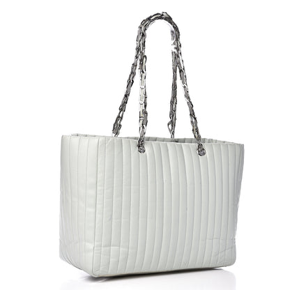 Chanel Lambskin Vertical Quilted Large Mademoiselle Tote Light Green 2 of 23