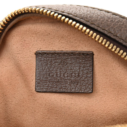 Gucci GG Supreme Monogram Web Mini Ophidia Round Shoulder Bag Brown 6 of 12