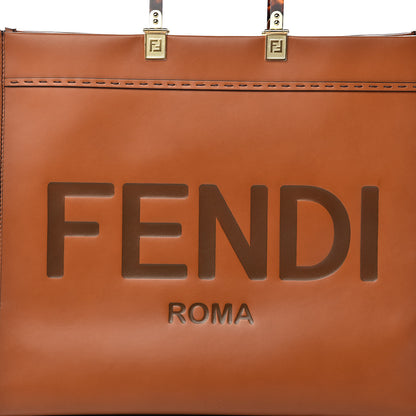 Fendi Vitello King Plexiglass Large Fendi Sunshine Shopper Tote Cuoio 10 of 10
