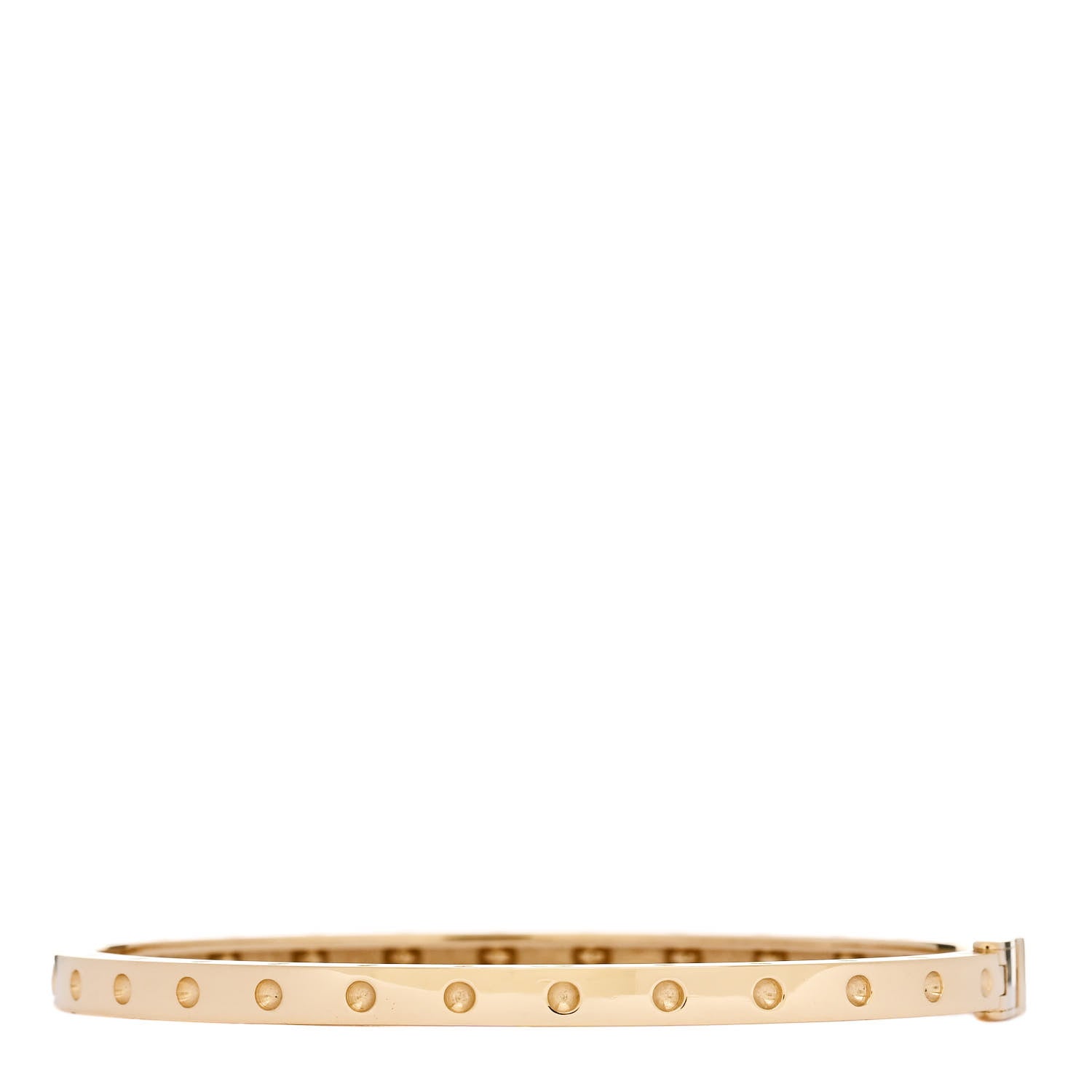 Roberto Coin 18K Yellow Gold Symphony Pois Moi Oval Bangle Bracelet 2 of 3