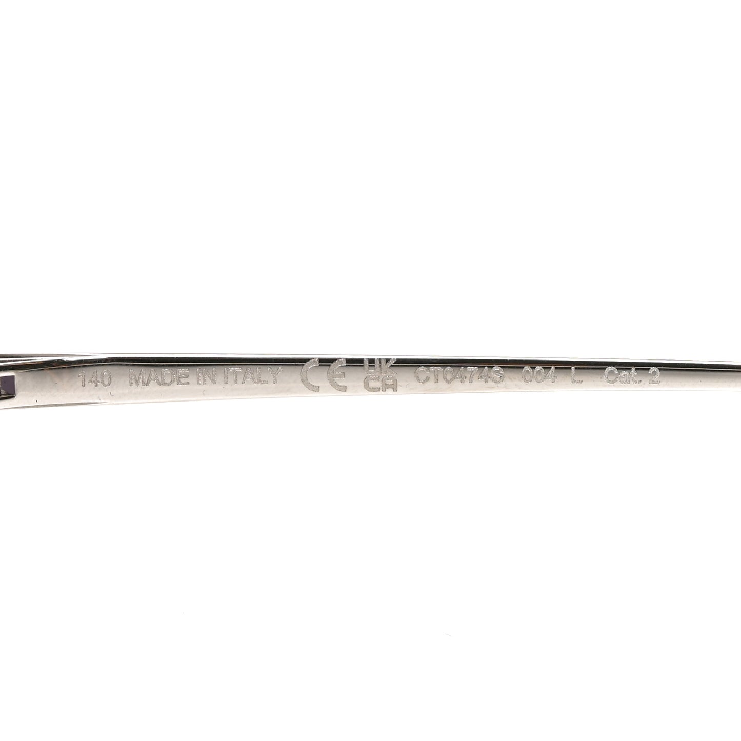 Metal Panthere De Cartier Rimless Sunglasses CT0474S Silver